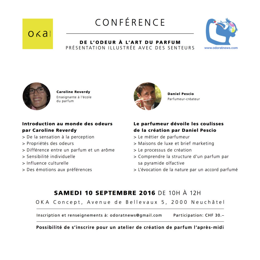 Conférence "De l'odeur à l'art du parfum"